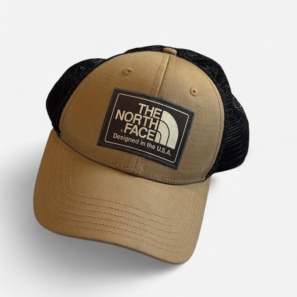 The North Face Trucker Hat Tan Black Mesh One Size